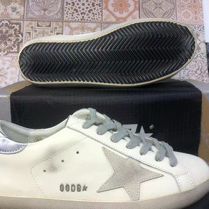 Golden Goose Superstar White Silver
